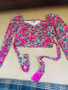 Floral crop Top