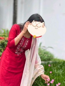 Elegant Red Kurta❤️