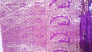 Vibrant Purple Silk Sare free blouse
