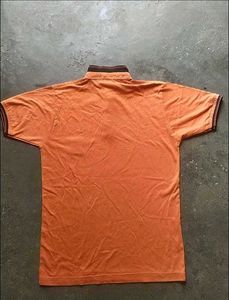 Boys Orange Graphic Polo T-Shirt