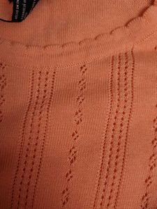 Peach Cutwork Knit winter  Top