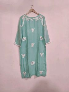 Kolkata HANDWORK Embroidered Kurta Pure Muslin