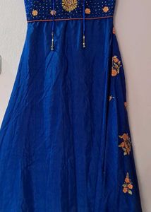 Royal Blue Embroidered dress