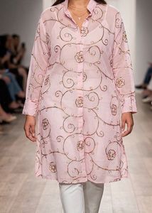 Pink embroidery Kurta