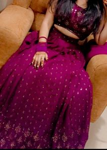 Elegant Maroon Lehenga Choli Set
