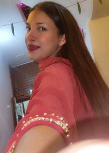 💋pinkish Red Kurta Set with skirt🥵
