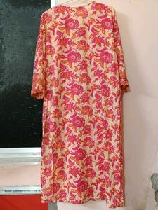 Vibrant Floral Print Kurta Set with Dupatta