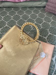 Combo of 2- Elegant Ethnic Bag &amp; Potli Clutch