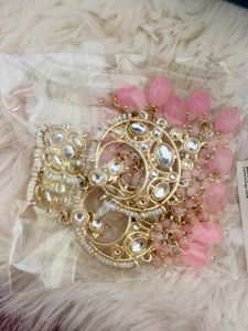 🌸Elegant Pink Beaded Chandelier Earring🌸s