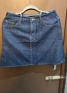Classic Blue Denim Mini Skirt