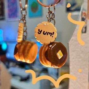 Chocolate Pancake 🥞 Bag Charm Keychain