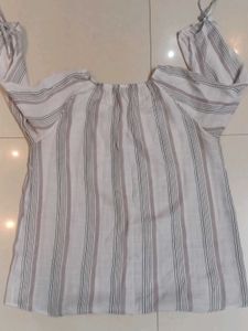 Happy🕐 Hr.  Branded Striped Casual Blouse Top