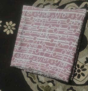 Retro Pink Geometric Patterned Fabric