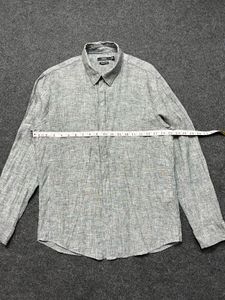 Men's Grey Linen Shirt
