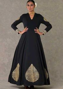 Elegant Black Embellished Gown