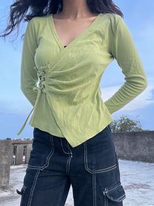 Olive Green Colour Y2K Top 💗