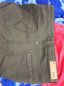 Olive Green Colour Denim Jeans