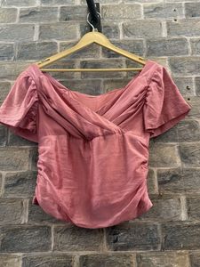 Chic Ruched Bardot Top
