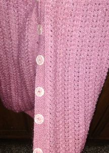 Handmade Charming Pink Knit Cardigan