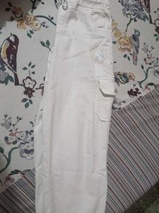 Cream Cargo Pants