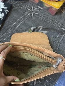 Stylish Tan Crossbody Bag with Studs