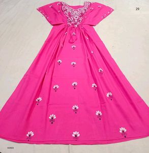 Hand Kantha Embroidered Kaftan Dress