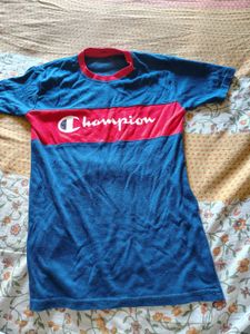 Unisex Blue &amp; Red Champion Style T-Shirt
