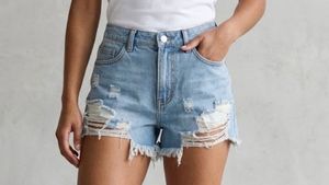 Distressed Denim Shorts