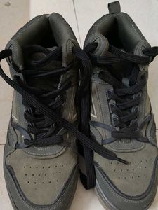 Men's Grey High-Top Sneakers