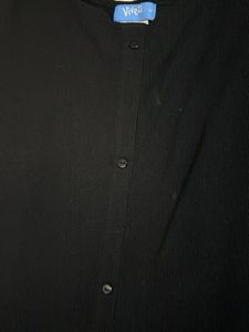Sleek Black Button-Up Midi Dress