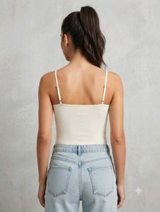 Basic Cream Spaghetti Strap Camisole