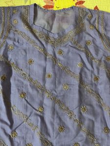 Elegant Purple Embroidered Kurta