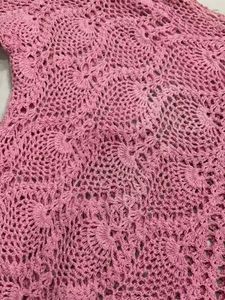 Pink Crocheted Sweater