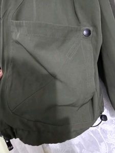 Korean Style Olive Green Hooded Jacket