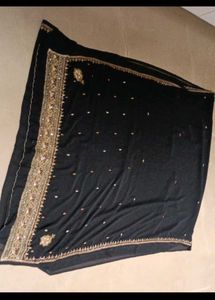 Black Embroidered Saree
