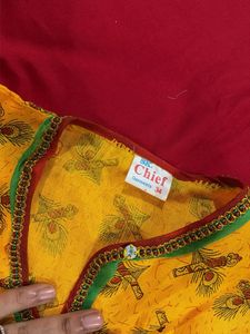 Vibrant Yellow Printed Lehenga Choli Set