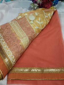 Beautiful Embroidered Saree with blouse