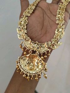 Gold finish combo set with earrings