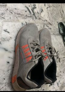 Gray &amp; Orange Sneakers