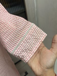 Pink Striped Kurta