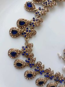 Stunning Blue &amp; Gold Jewellery Set