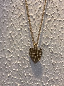Purple Hues Heart Pendant Chain In Gold