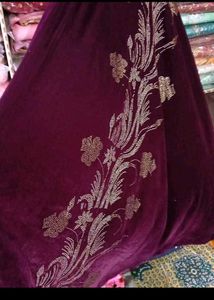 bust 40 Elegant Maroon Embroidered Lehenga Set