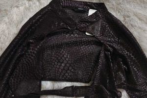 Reptile Mesh Cut-Out Wrap Top