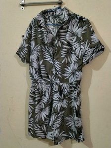 Tropical Print Romper