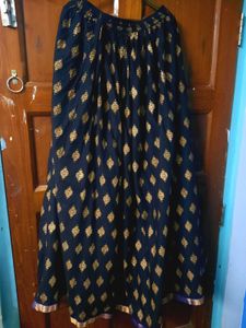Stylish Navy Blue Ethnic Skirt
