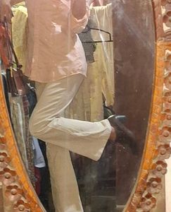 Cream flared Corduroy