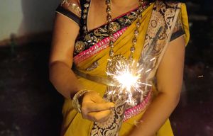 Elegant mustard Saree with Intricate Border