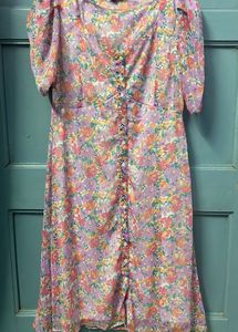 Max Floral printed multicolour A line Midi dress