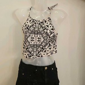 Patterned Crop Top